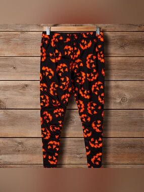 NOBO XXXL 3x 21 Jack O Lantern Eyes Cotton Spandex Blend Leggings